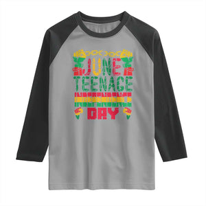 Juneteenth 1865 Independence Day Raglan Shirt TS01 Sport Gray Black Print Your Wear