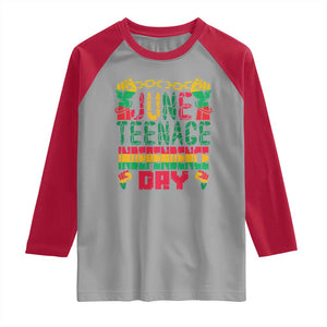 Juneteenth 1865 Independence Day Raglan Shirt TS01 Sport Gray Red Print Your Wear