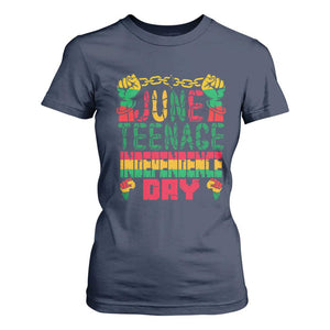 Juneteenth 1865 Independence Day T Shirt For Women TS01 Navy Print Your Wear