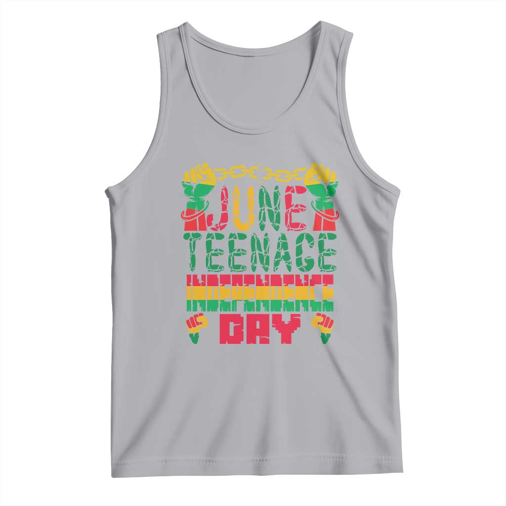 Juneteenth 1865 Independence Day Tank Top TS01 Athletic Heather Print Your Wear
