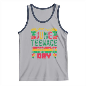 Juneteenth 1865 Independence Day Tank Top TS01 Athletic Heather Navy Print Your Wear