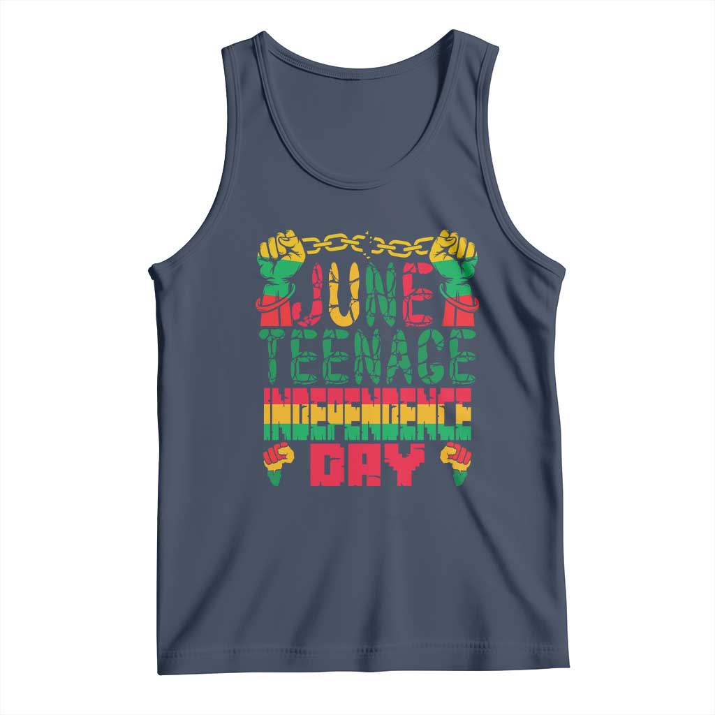 Juneteenth 1865 Independence Day Tank Top TS01 Navy Print Your Wear