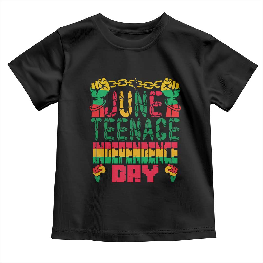 Juneteenth 1865 Independence Day Toddler T Shirt TS01 Black Print Your Wear