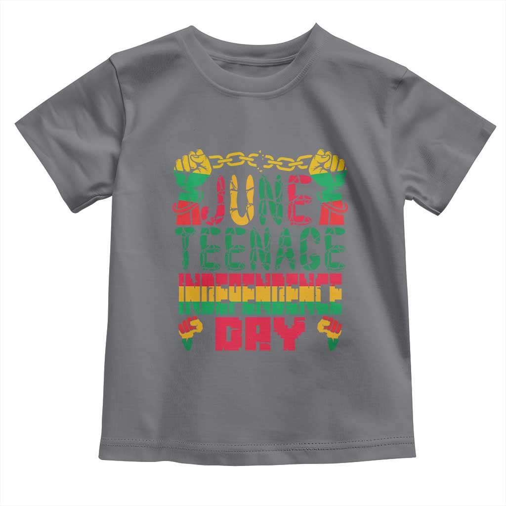 Juneteenth 1865 Independence Day Toddler T Shirt TS01 Charcoal Print Your Wear