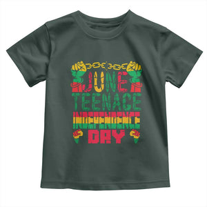 Juneteenth 1865 Independence Day Toddler T Shirt TS01 Dark Forest Green Print Your Wear