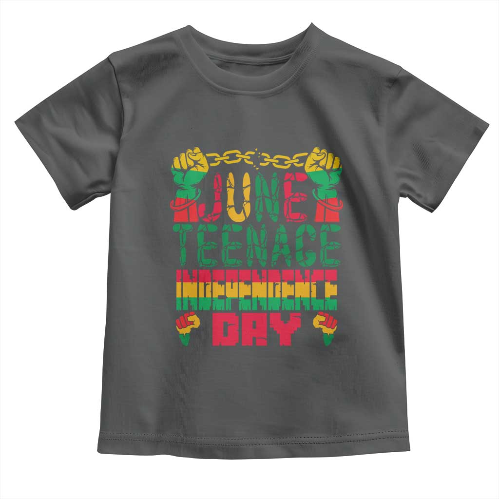 Juneteenth 1865 Independence Day Toddler T Shirt TS01 Dark Heather Print Your Wear