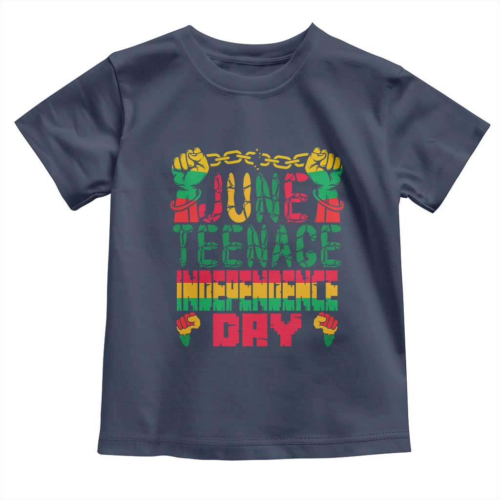 Juneteenth 1865 Independence Day Toddler T Shirt TS01 Navy Print Your Wear