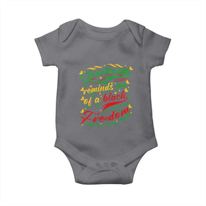 Black History Pride Baby Onesie Juneteenth Reminds Me Of a Black Freedom TS01 Charcoal Print Your Wear