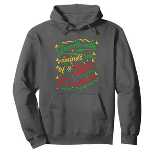 Black History Hoodie Juneteenth Reminds Me Of a Black Freedom TS01 Dark Heather Printyourwear
