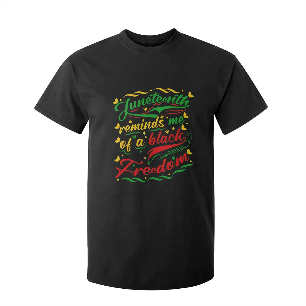 Black History Pride T Shirt For Kid Juneteenth Reminds Me Of a Black Freedom TS01 Black Print Your Wear