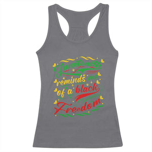 Black History Pride Racerback Tank Top Juneteenth Reminds Me Of a Black Freedom TS01 Charcoal Print Your Wear