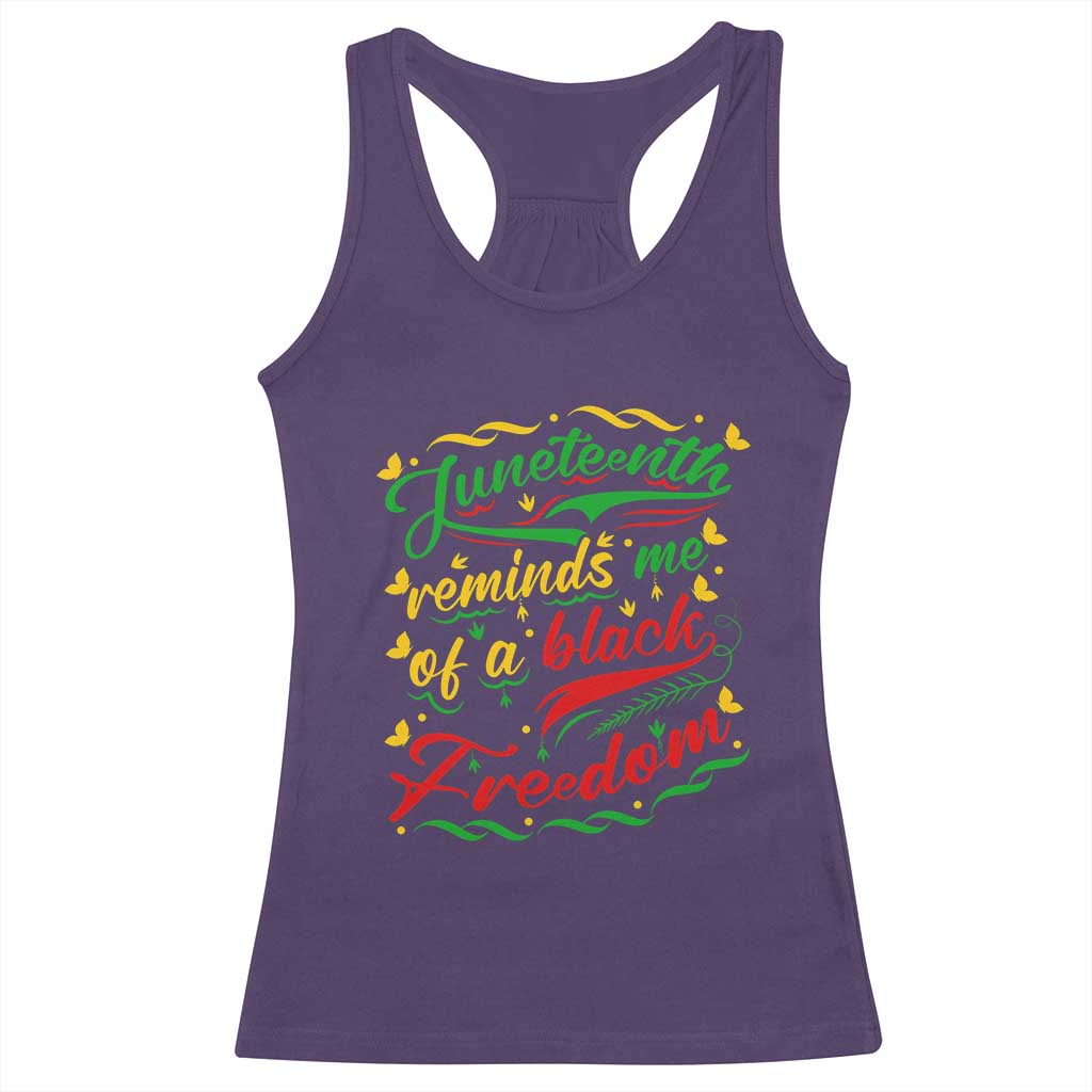 Black History Pride Racerback Tank Top Juneteenth Reminds Me Of a Black Freedom TS01 Purple Print Your Wear