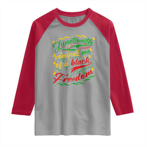 Black History Pride Raglan Shirt Juneteenth Reminds Me Of a Black Freedom TS01 Sport Gray Red Print Your Wear