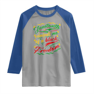 Black History Pride Raglan Shirt Juneteenth Reminds Me Of a Black Freedom TS01 Sport Gray Royal Print Your Wear