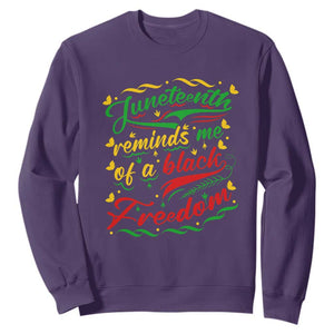 Black History Sweatshirt Juneteenth Reminds Me Of a Black Freedom TS01 Purple Printyourwear