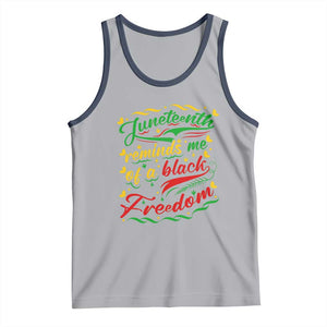Black History Pride Tank Top Juneteenth Reminds Me Of a Black Freedom TS01 Athletic Heather Navy Print Your Wear