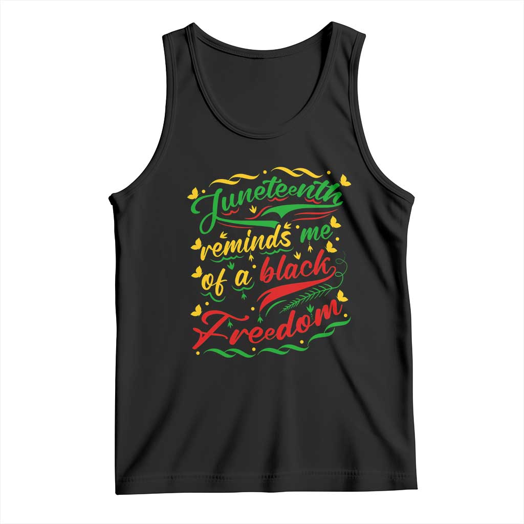 Black History Pride Tank Top Juneteenth Reminds Me Of a Black Freedom TS01 Black Print Your Wear