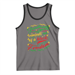 Black History Pride Tank Top Juneteenth Reminds Me Of a Black Freedom TS01 Deep Heather Black Print Your Wear