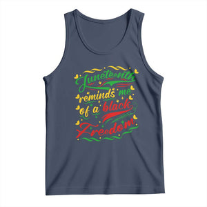 Black History Pride Tank Top Juneteenth Reminds Me Of a Black Freedom TS01 Navy Print Your Wear