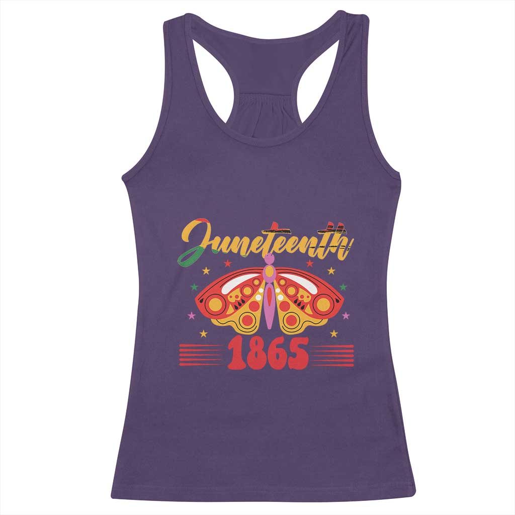 Juneteenth 1865 Butterfly Racerback Tank Top TS01 Purple Print Your Wear