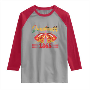 Juneteenth 1865 Butterfly Raglan Shirt TS01 Sport Gray Red Print Your Wear