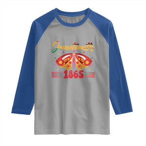 Juneteenth 1865 Butterfly Raglan Shirt TS01 Sport Gray Royal Print Your Wear