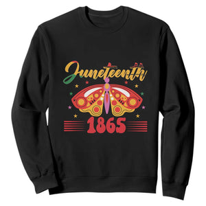 Butterfly Theme Sweatshirt Juneteenth 1865 TS01 Black Printyourwear