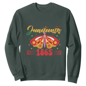 Butterfly Theme Sweatshirt Juneteenth 1865 TS01 Dark Forest Green Printyourwear