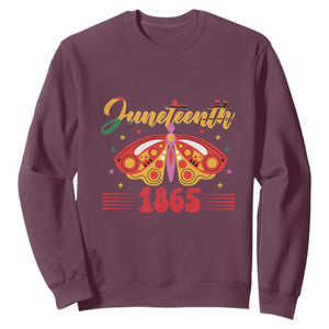 Butterfly Theme Sweatshirt Juneteenth 1865 TS01 Maroon Printyourwear