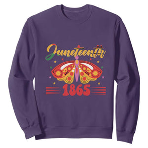 Butterfly Theme Sweatshirt Juneteenth 1865 TS01 Purple Printyourwear