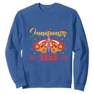 Butterfly Theme Sweatshirt Juneteenth 1865 TS01 Royal Blue Printyourwear