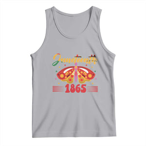 Juneteenth 1865 Butterfly Tank Top TS01 Athletic Heather Print Your Wear