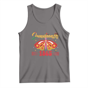 Juneteenth 1865 Butterfly Tank Top TS01 Deep Heather Print Your Wear