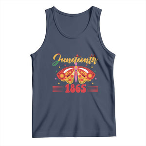 Juneteenth 1865 Butterfly Tank Top TS01 Navy Print Your Wear