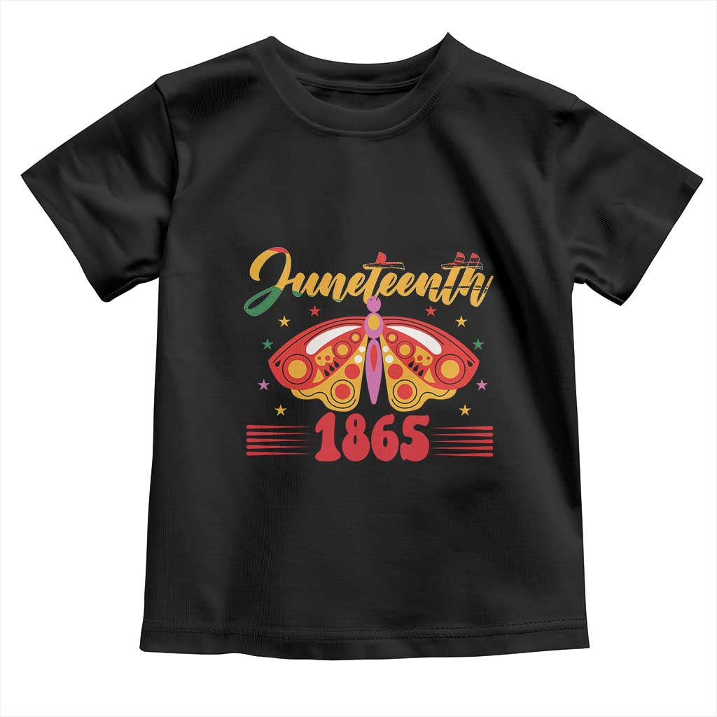 Juneteenth 1865 Butterfly Toddler T Shirt TS01 Black Print Your Wear