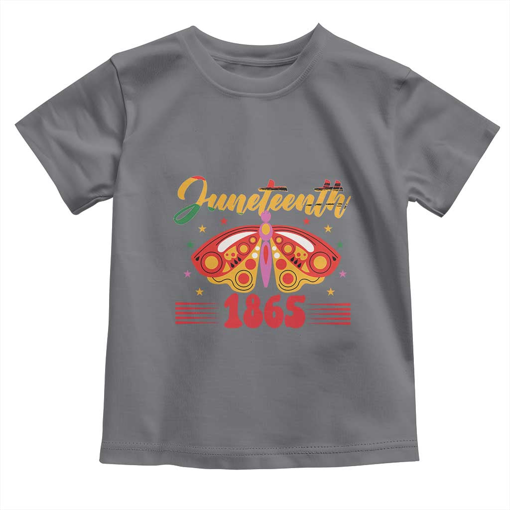 Juneteenth 1865 Butterfly Toddler T Shirt TS01 Charcoal Print Your Wear