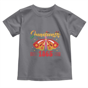 Juneteenth 1865 Butterfly Toddler T Shirt TS01 Charcoal Print Your Wear