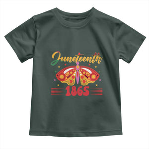 Juneteenth 1865 Butterfly Toddler T Shirt TS01 Dark Forest Green Print Your Wear