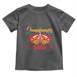 Juneteenth 1865 Butterfly Toddler T Shirt TS01 Dark Heather Print Your Wear