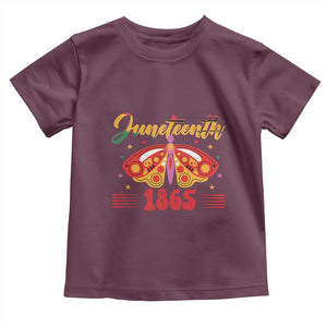 Juneteenth 1865 Butterfly Toddler T Shirt TS01 Maroon Print Your Wear