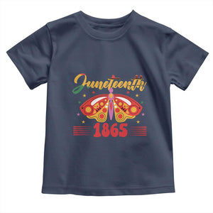 Juneteenth 1865 Butterfly Toddler T Shirt TS01 Navy Print Your Wear