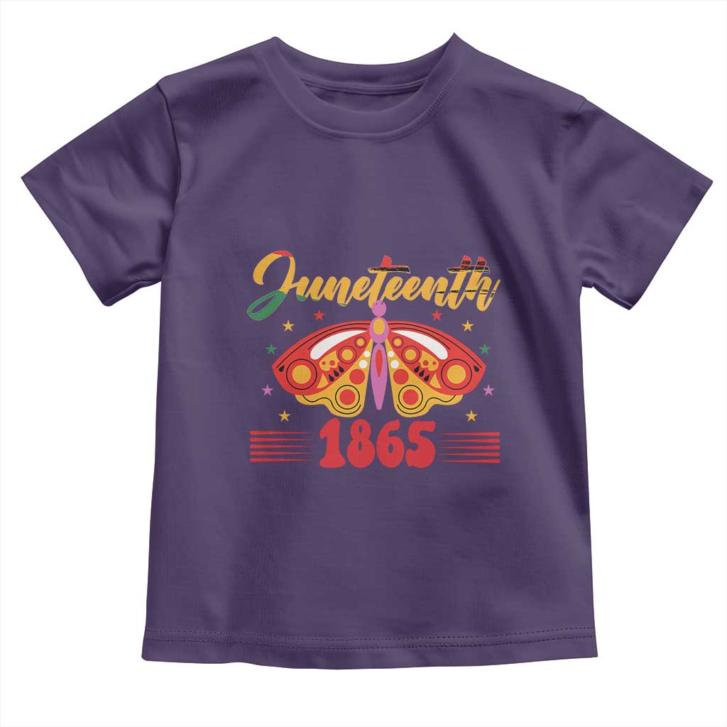 Juneteenth 1865 Butterfly Toddler T Shirt TS01 Purple Print Your Wear