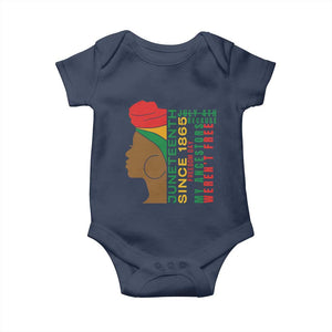 Juneteenth Since 1865 Baby Onesie My Ancestors Weren't Free TS01 Navy Print Your Wear