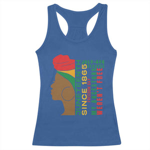 Juneteenth Since 1865 Racerback Tank Top My Ancestors Weren't Free TS01 Royal Blue Print Your Wear