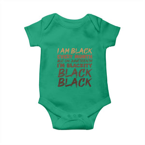 Black History Pride Baby Onesie But On Juneteenth I'm Blackity TS01 Irish Green Print Your Wear