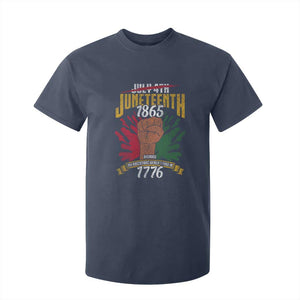 Juneteenth Since 1865 T Shirt For Kid My Ancestors Weren't Free In 1776 TS01 Navy Print Your Wear