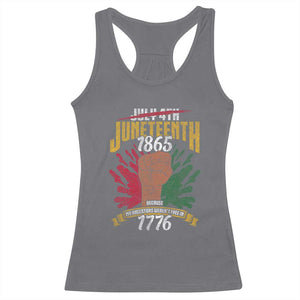 Juneteenth Since 1865 Racerback Tank Top My Ancestors Weren't Free In 1776 TS01 Charcoal Print Your Wear