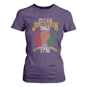 Juneteenth Since 1865 T Shirt For Women My Ancestors Weren't Free In 1776 TS01 Purple Print Your Wear