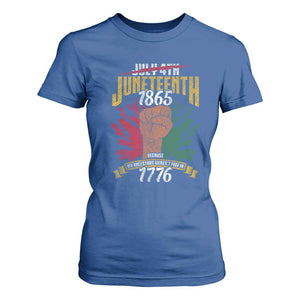 Juneteenth Since 1865 T Shirt For Women My Ancestors Weren't Free In 1776 TS01 Royal Blue Print Your Wear