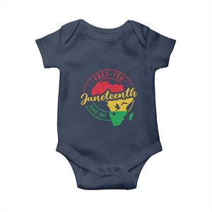Free-ish Juneteenth Since 1865 Baby Onesie TS01 Navy Print Your Wear